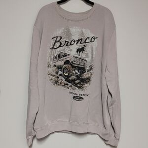 Ford Bronco Graphic Crewneck Sweater - Light Gray